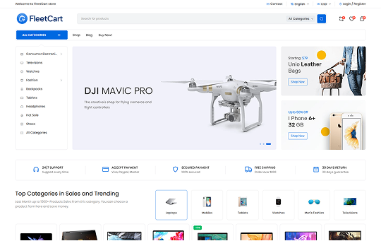 Shop page