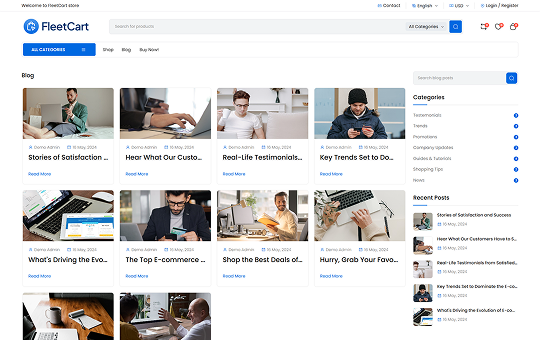 Shop page