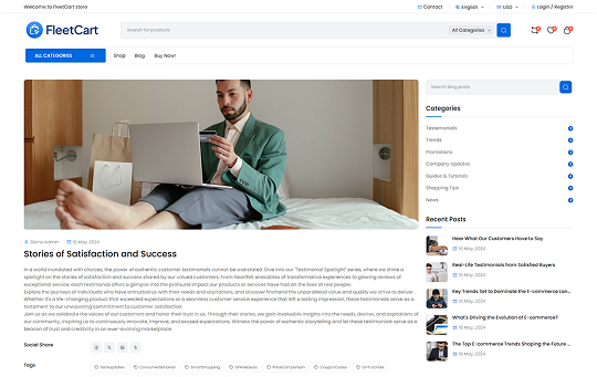 Shop page