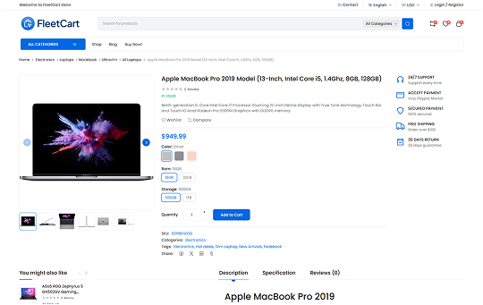 Shop page