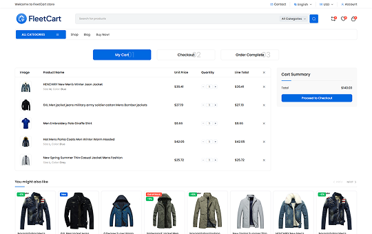 Shop page